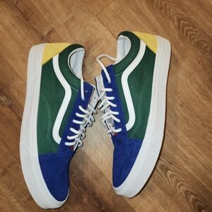 Vans Men's Blue, Green, and Yellow Sneakers